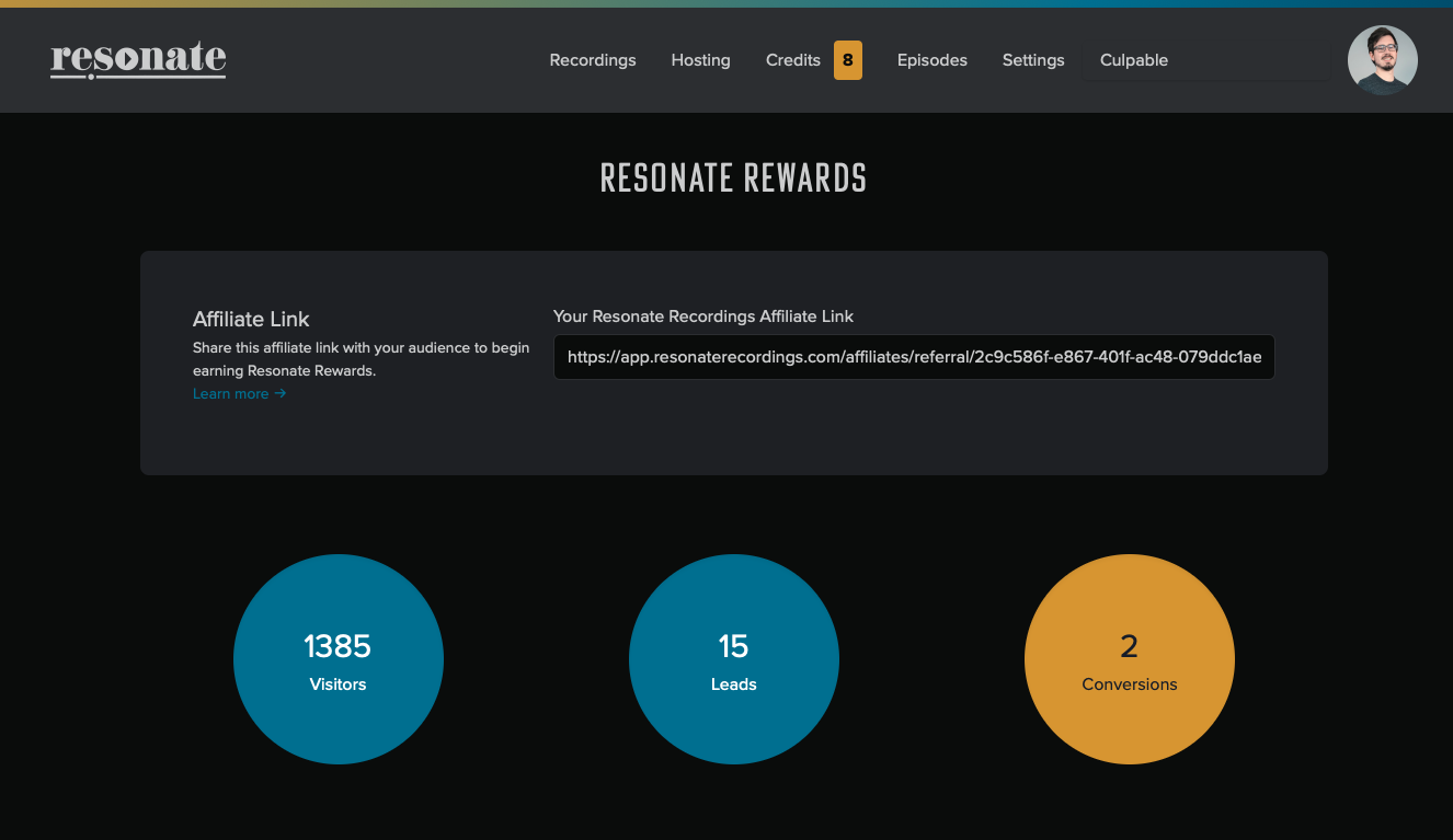 Track Your Earnings on Resonate Rewards